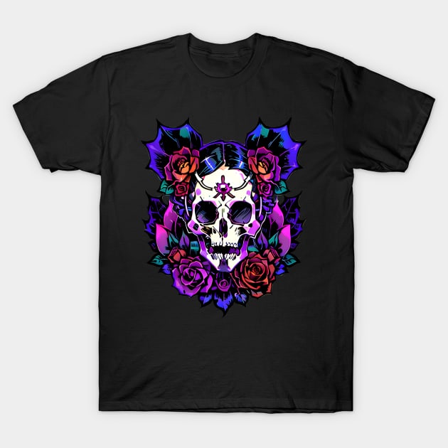 Cyberpunk Flowers T-Shirt by CGI Studios